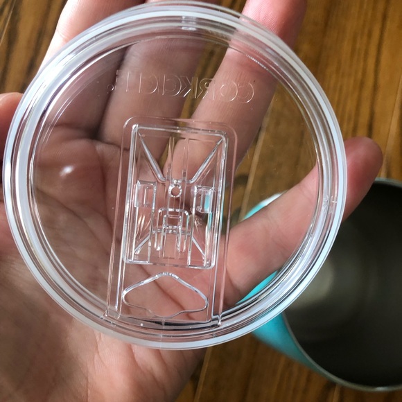 Turquoise 12oz stemless corkcicle cup.  Good for 9hrs cold or 3hr hot - Picture 2 of 8